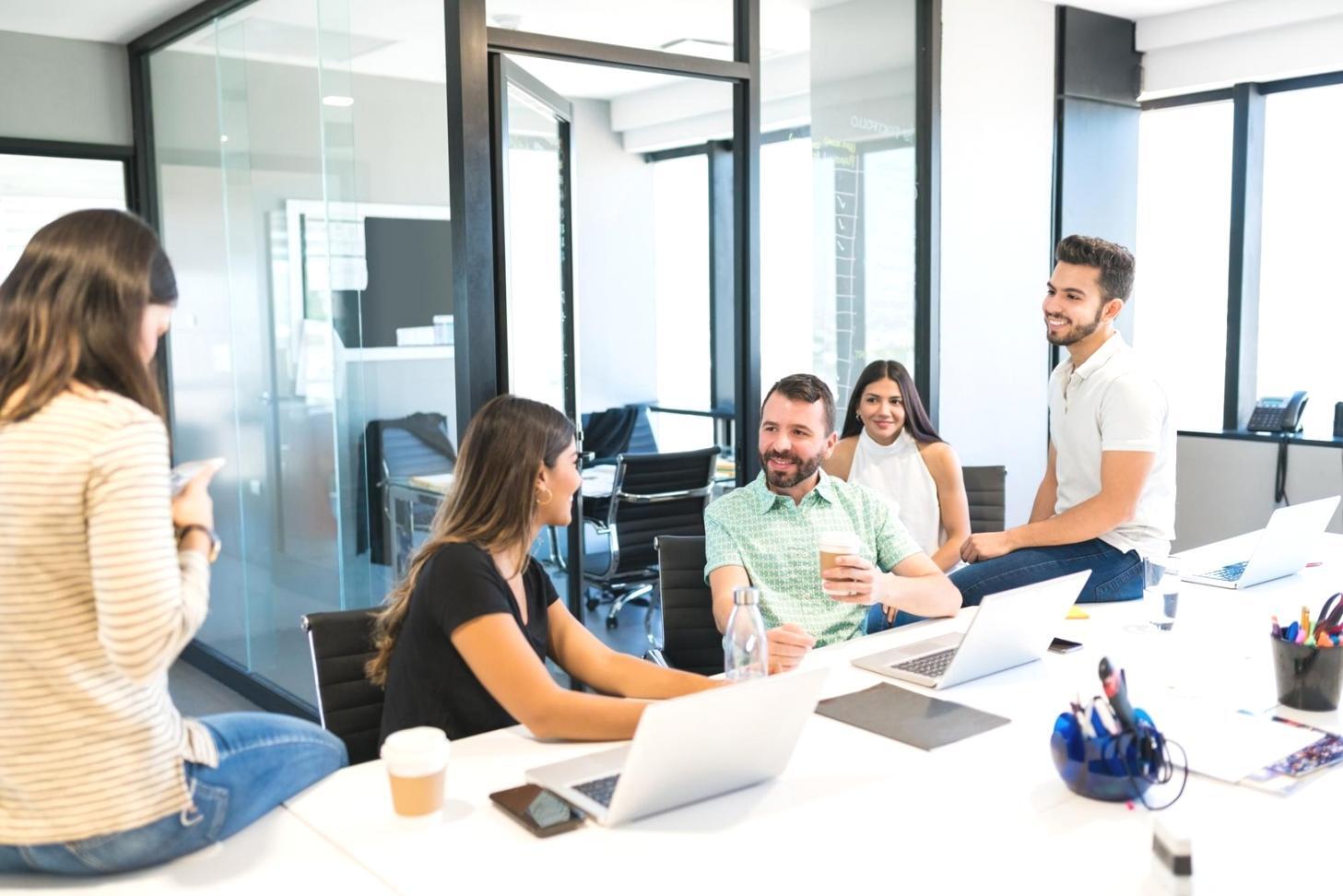 Business analysis session with financial documents