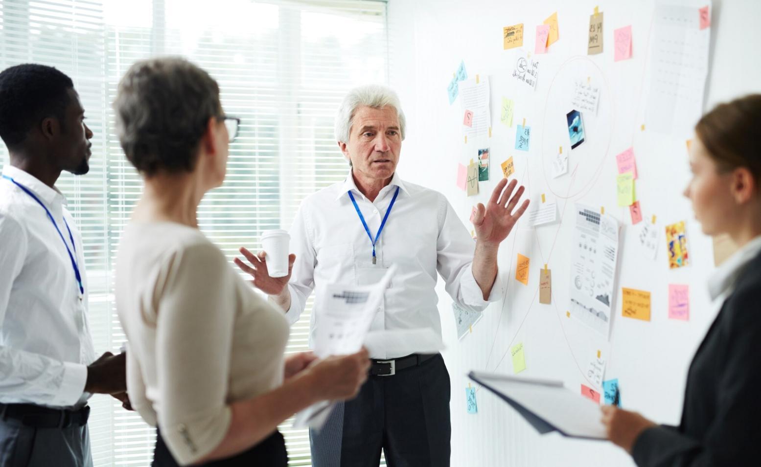 Collaborative learning environment with business materials